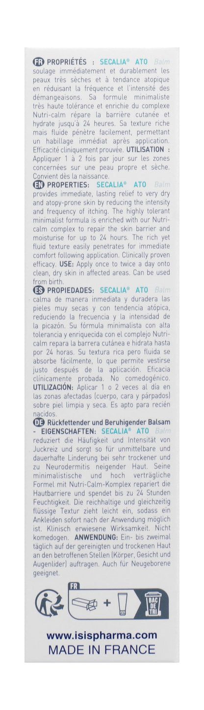 Isispharma Secalia Ato Soothing, Lipid Restoring & Repairing Balm for Atopy-Prone Skin (0+ Months), 40ml - Makkah Pharmacy