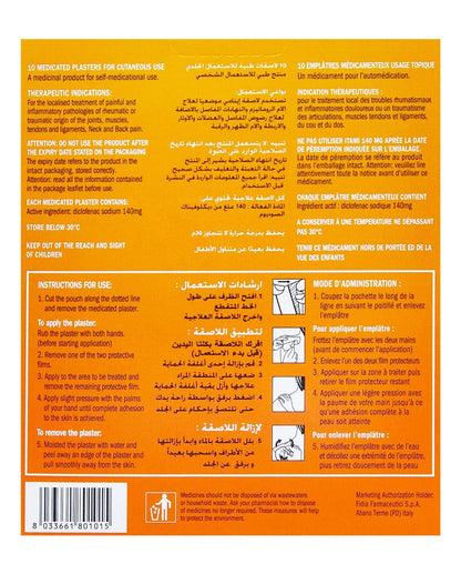 Itami 140mg Diclofenac Sodium Medicated Plasters, 10 Pieces