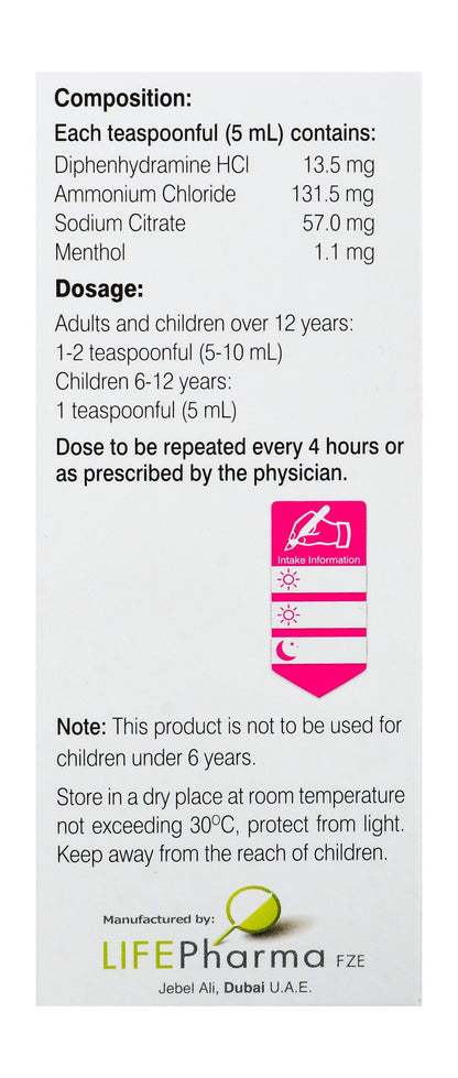 Life Pharma Kufdrin Expectorant Cough Syrup, 120ml
