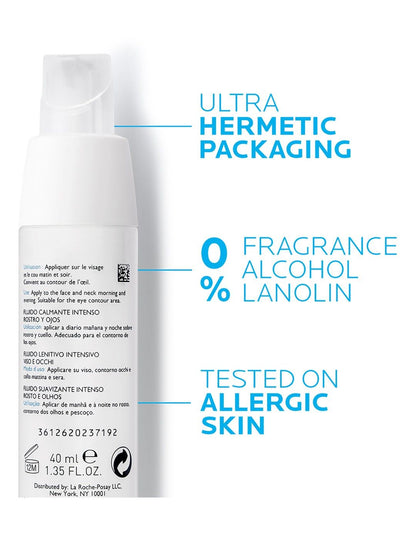La Roche-Posay Toleraine Dermallergo Repairing, Soothing & Anti-Redness Fluid Moisturizer with Thermal Spring Water for Allergy Prone & Sensitive Skin, 40ml - Makkah Pharmacy