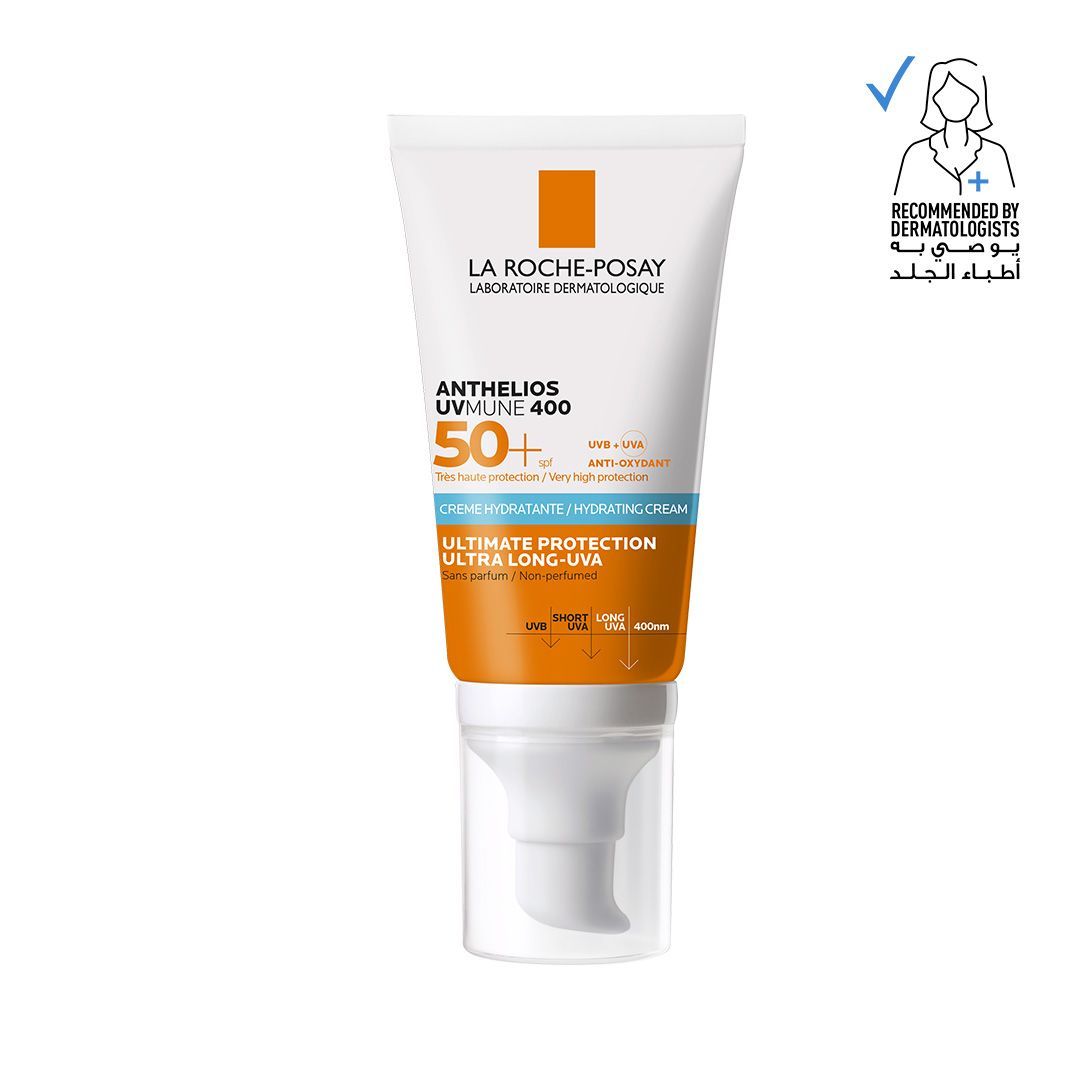 La Roche-Posay Anthelios Uvmune 400 Water-Resistant Hydrating Facial Sunscreen for Sensitive Skin SPF50+, 50ml - Makkah Pharmacy