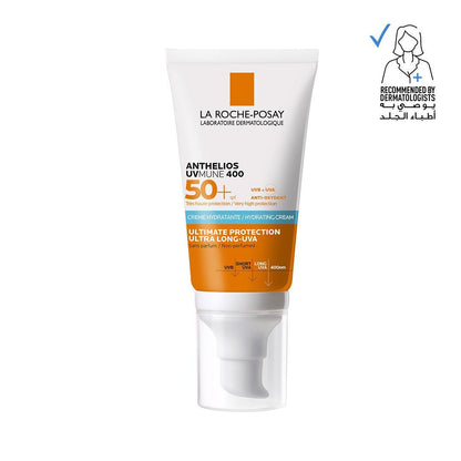 La Roche-Posay Anthelios Uvmune 400 Water-Resistant Hydrating Facial Sunscreen for Sensitive Skin SPF50+, 50ml - Makkah Pharmacy