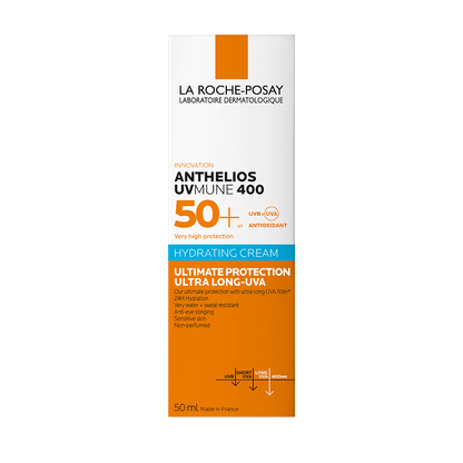 La Roche-Posay Anthelios Uvmune 400 Water-Resistant Hydrating Facial Sunscreen for Sensitive Skin SPF50+, 50ml - Makkah Pharmacy