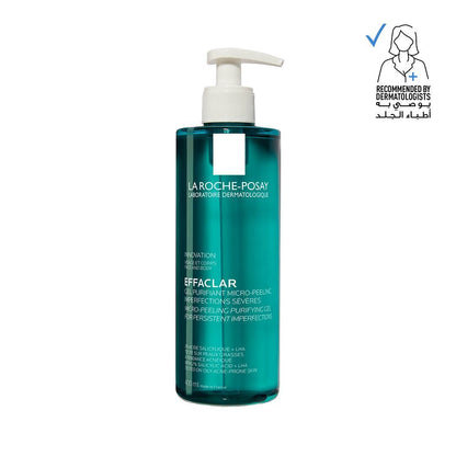 La Roche-Posay Effaclar Purifying & Micro-Peeling Face & Body Gel with 2% Salicylic Acid & LHA, 400ml - Makkah Pharmacy