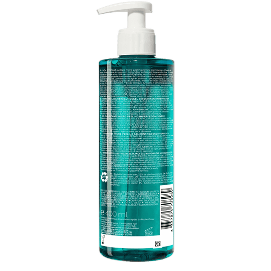 La Roche-Posay Effaclar Purifying & Micro-Peeling Face & Body Gel with 2% Salicylic Acid & LHA, 400ml - Makkah Pharmacy