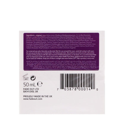 Fade Out Skincare Anti-Wrinkle & Whitening Facial Day Cream with Hyaluronic Acid & Niacinamide SPF25, 50ml - Makkah Pharmacy