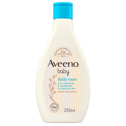 Aveeno Baby Daily Care 2-in1 Shampoo & Conditioner for Delicate Skin, 250ml - Makkah Pharmacy