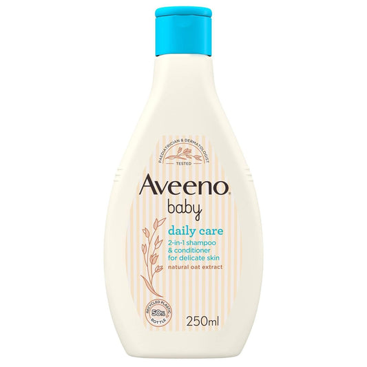 Aveeno Baby Daily Care 2-in1 Shampoo & Conditioner for Delicate Skin, 250ml - Makkah Pharmacy