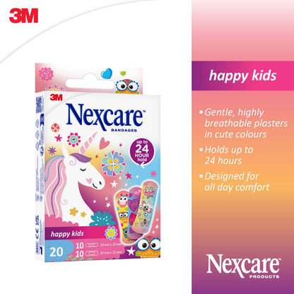 Nexcare Happy Kids Plasters Magic Assorted N3-20-2G, 20 Pieces - Makkah Pharmacy
