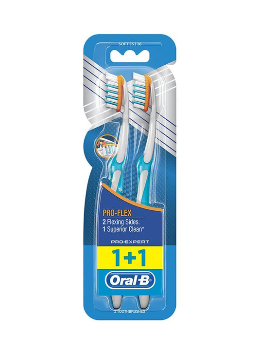 Oral-B Pro-Flex Pink Soft Toothbrushes, 2 Pieces - Makkah Pharmacy