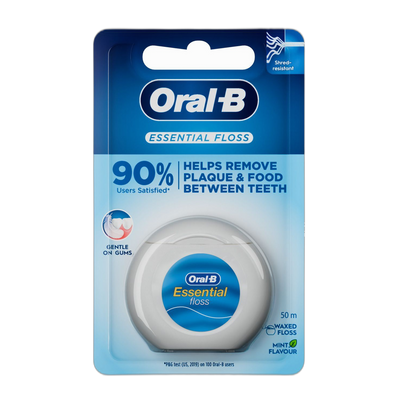 Oral-B Essential 50m Waxed Dental Floss Mint Flavor, 1 Piece - Makkah Pharmacy