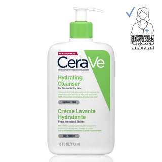 CeraVe Hypoallergenic Hydrating Face & Body Cleanser with Ceramides & Hyaluronic Acid, 473ml - Makkah Pharmacy