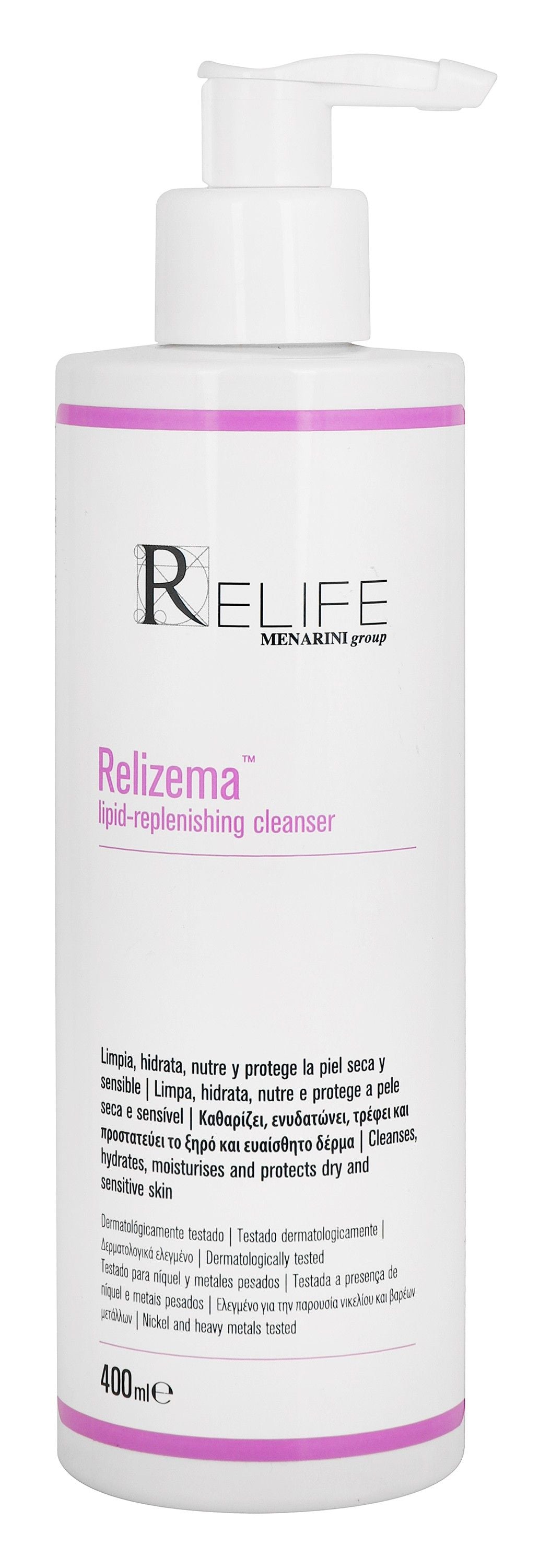 Relife Relizema Lipid-Replenishing Face Cleanser, 400ml - Makkah Pharmacy