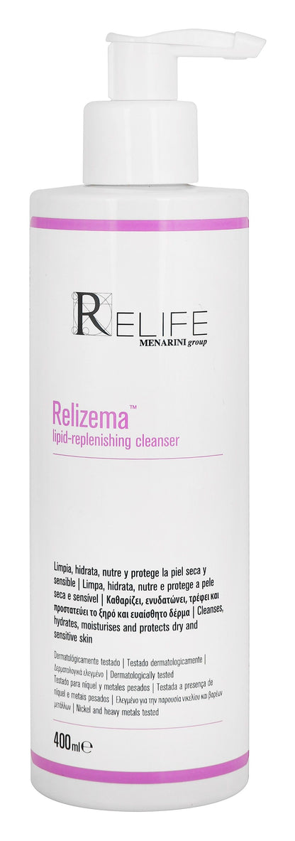 Relife Relizema Lipid-Replenishing Face Cleanser, 400ml - Makkah Pharmacy