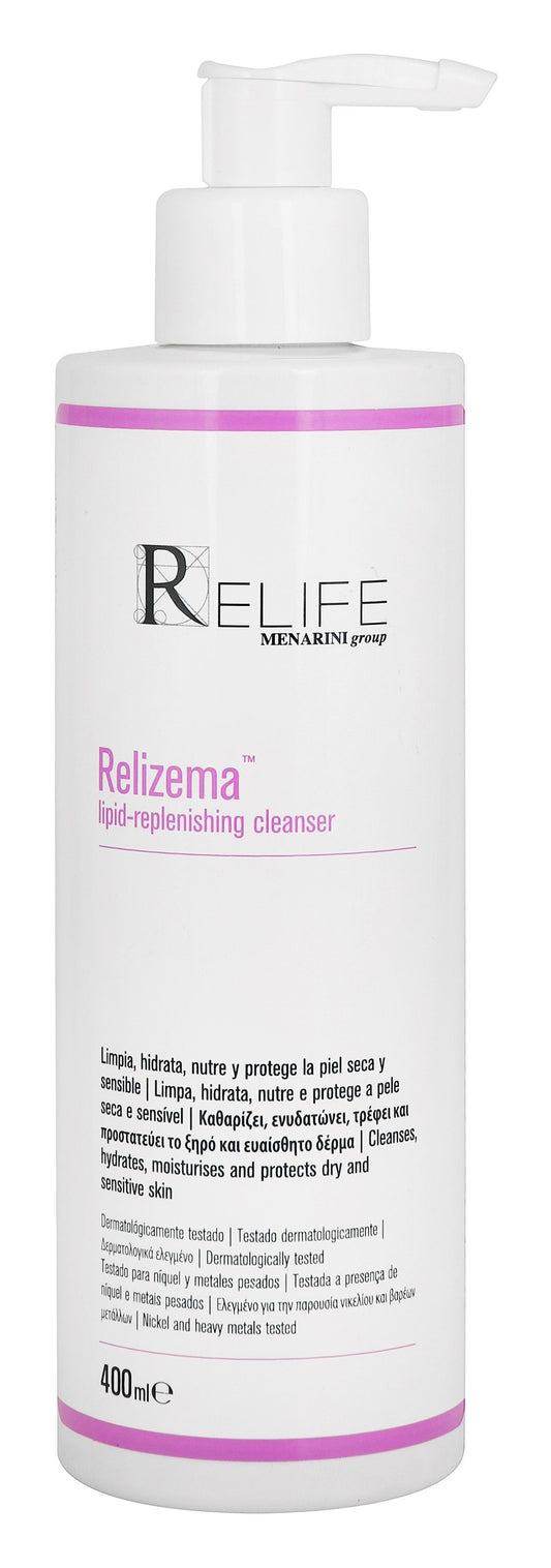 Relife Relizema Lipid-Replenishing Face Cleanser, 400ml - Makkah Pharmacy