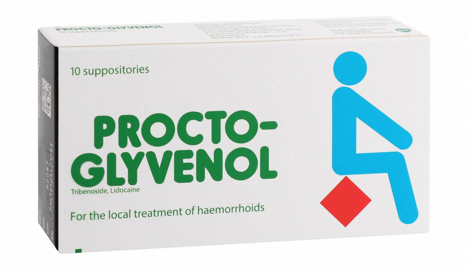 Procto-Glyvenol 400mg Suppositories for Hemorrhoid Treatment 10 Suppositories