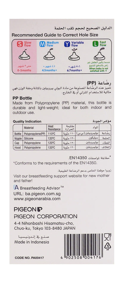 Pigeon Slim Neck Fruit Decorated Bottle 120 ML 00417