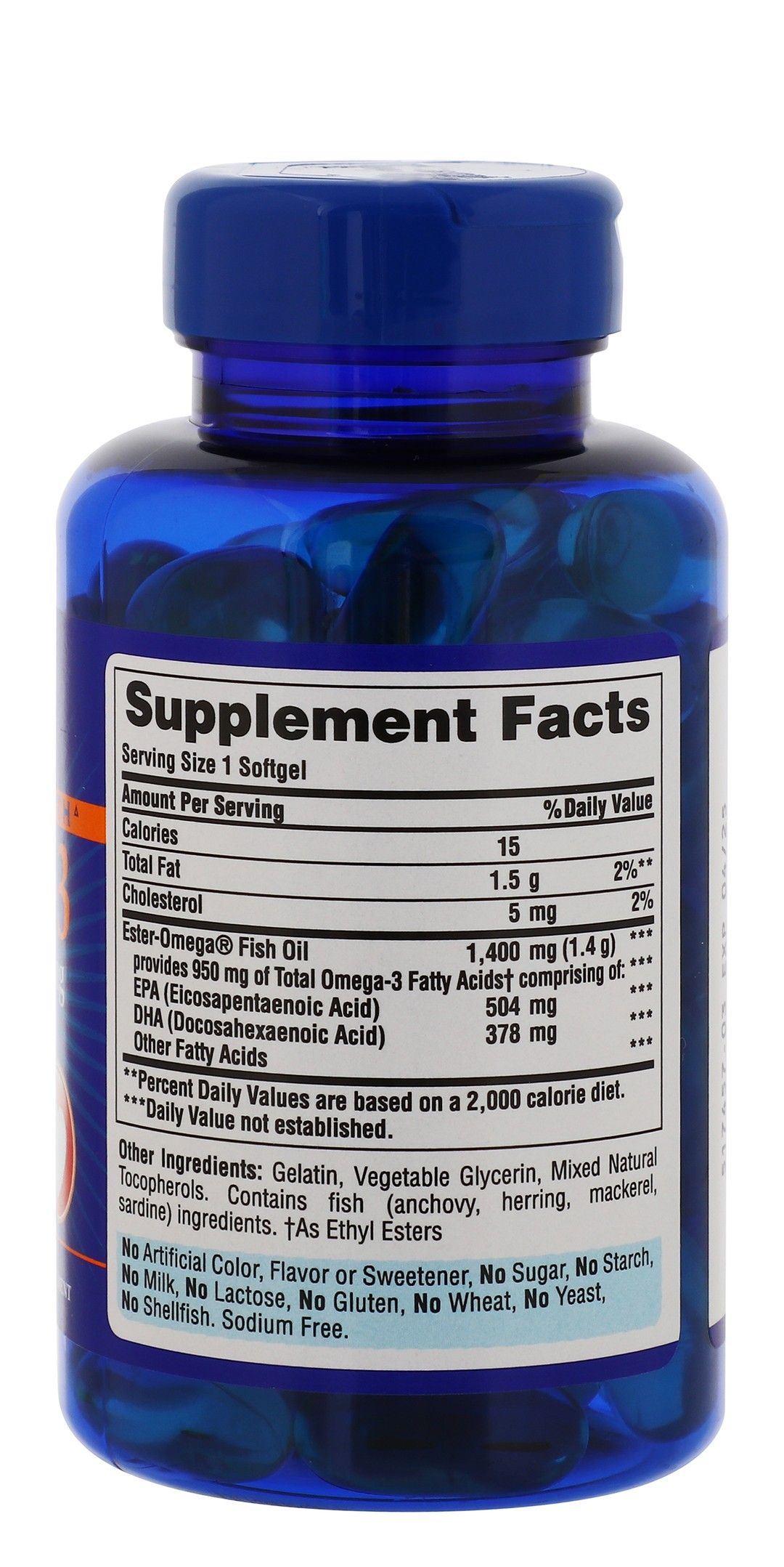 Puritan's Pride Triple Strength 1400mg Omega 3 Heart Support Fish Oil Supplement, 60 softgels - Makkah Pharmacy