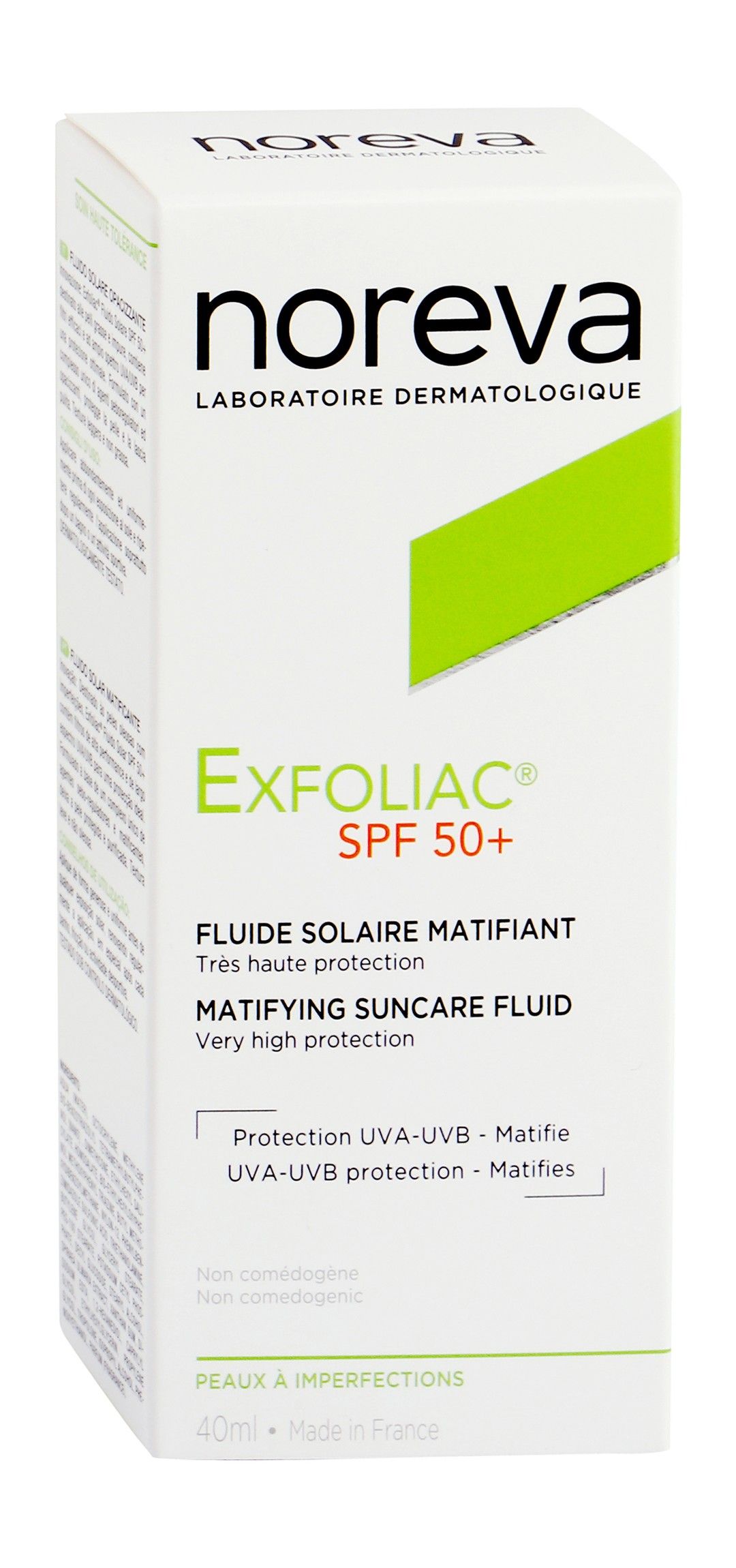 Noreva Exfoliac Non-Greasy Mattifying Sunscreen for Blemish-Prone & Oily Skin SPF50+, 40ml - Makkah Pharmacy