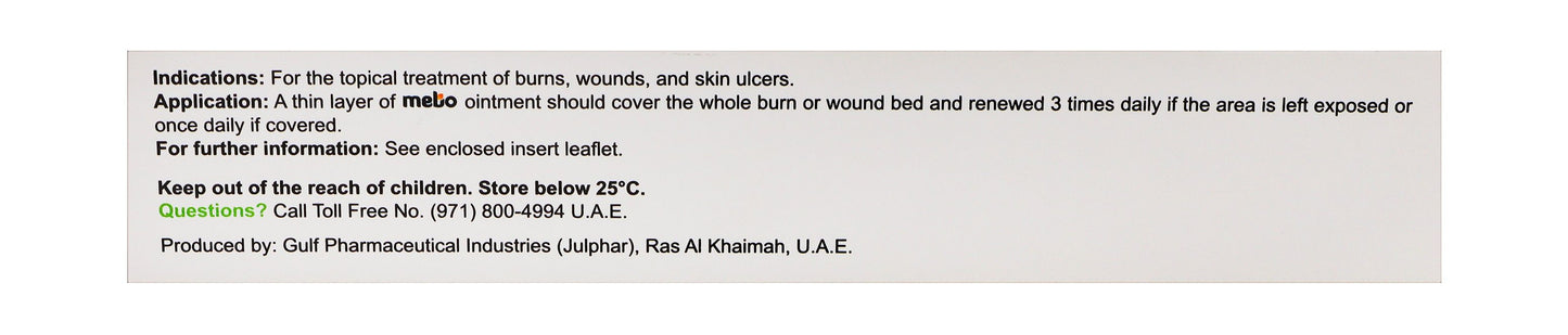 MEBO 0.25% Beta-Sitosterol Herbal & Natural Ointment for Burns, Wounds & Skin Ulcers, 30g - Makkah Pharmacy
