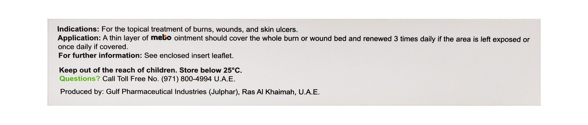 MEBO 0.25% Beta-Sitosterol Herbal & Natural Ointment for Burns, Wounds & Skin Ulcers, 30g - Makkah Pharmacy