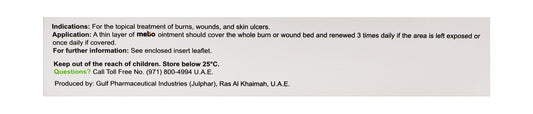 MEBO 0.25% Beta-Sitosterol Herbal & Natural Ointment for Burns, Wounds & Skin Ulcers, 30g - Makkah Pharmacy
