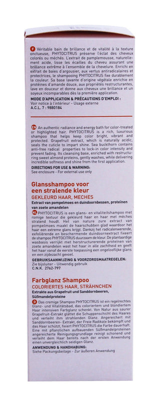Phyto Paris Phytocitrus Radiance Shampoo for Color-Treated & Highlighted Hair, 200ml