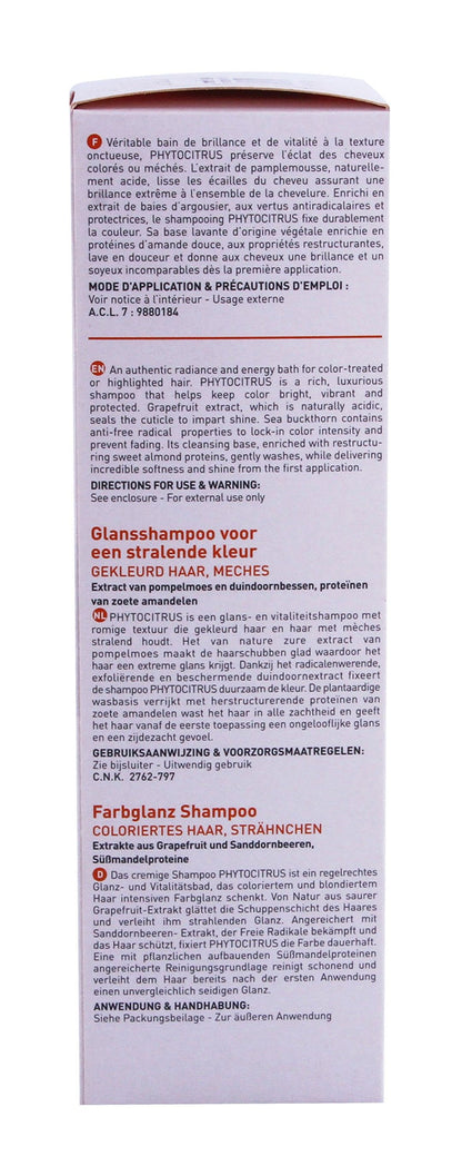 Phyto Paris Phytocitrus Radiance Shampoo for Color-Treated & Highlighted Hair, 200ml