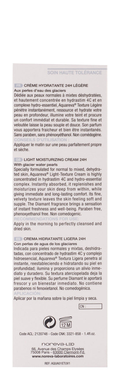Noreva Aquareva 24H Moisturizing Face Cream for Normal to Combination Skin, 40ml - Makkah Pharmacy