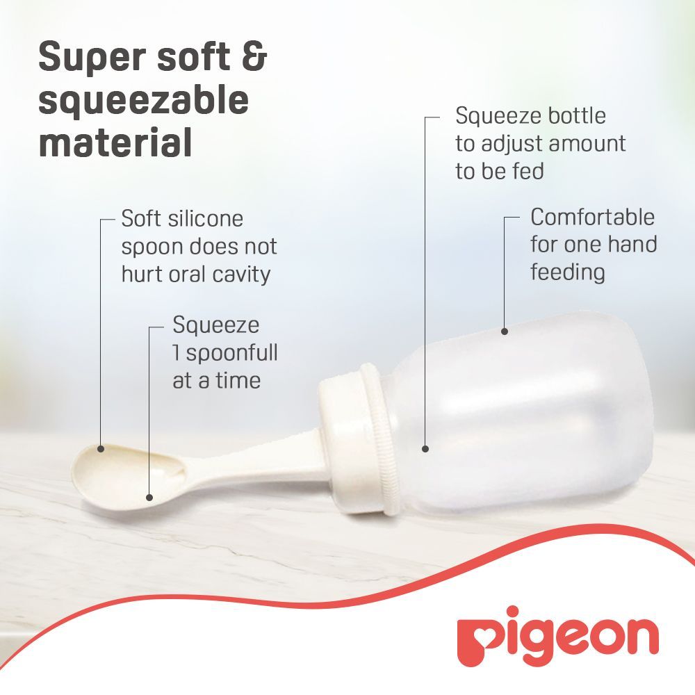 Pigeon 120ml Weaning Bottle with Spoon & Cleaning Brush (6+ Months), 1 Piece