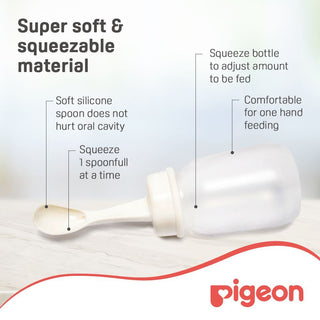 Pigeon 120ml Weaning Bottle with Spoon & Cleaning Brush (6+ Months), 1 Piece