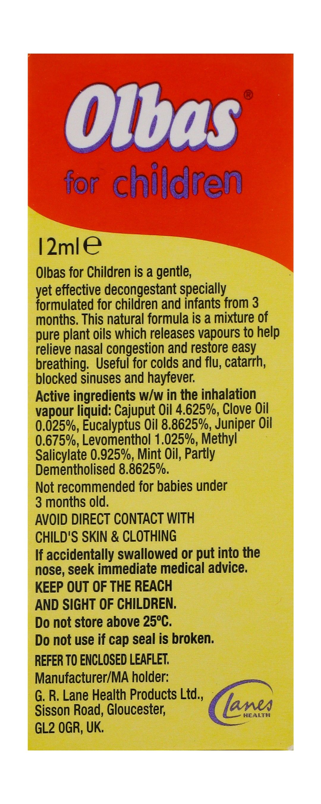 Olbas Inhalant Decongestant Oil for Children & Infants (3+ Months), 12ml - Makkah Pharmacy