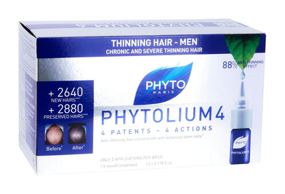 Phyto Paris Phytolium4 Anti-Thinning Hair Concentrate for Men, 12x3.5ml