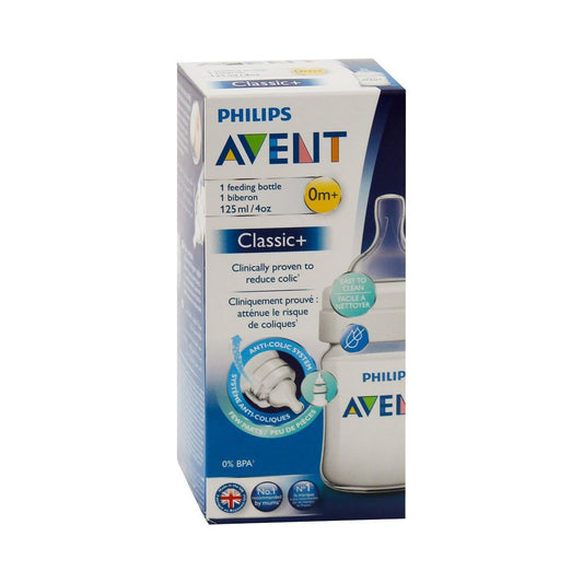 Philips Avent Classic Plus 125ml Nursing Bottle (0+ Months), 1 Piece - Makkah Pharmacy