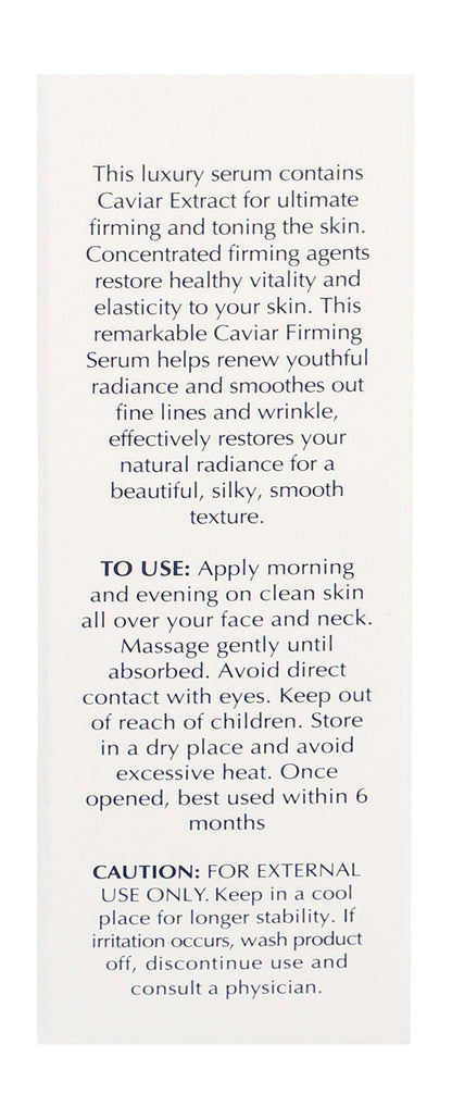 Rexsol USA Caviar Firming Facial Serum for All Skin Types, 30ml - Makkah Pharmacy
