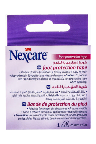Nexcare Hypoallergenic Foot Protection Tape (25mmx5m), 1 Piece - Makkah Pharmacy