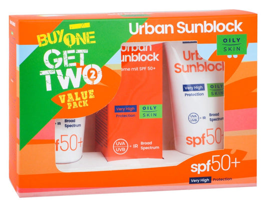 Novaclear Urban Facial Sunscreen for Oily Skin SPF50+, 3x40ml - Makkah Pharmacy