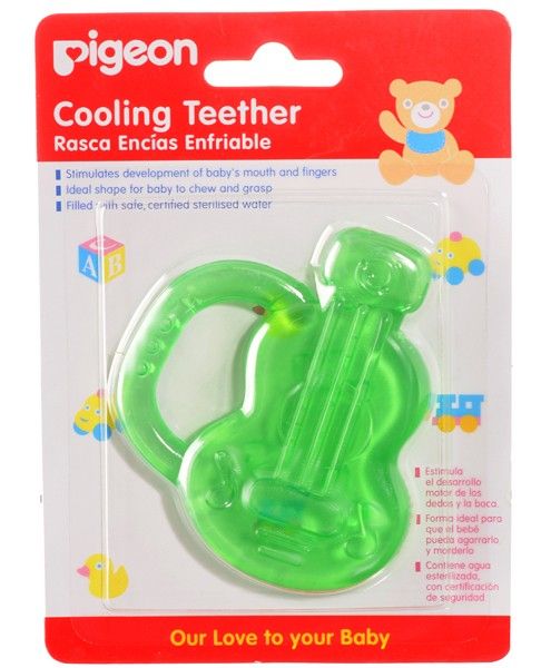 Pigeon Guitar Shaped Cooling Teether (4+ Months), 1 Piece - Makkah Pharmacy
