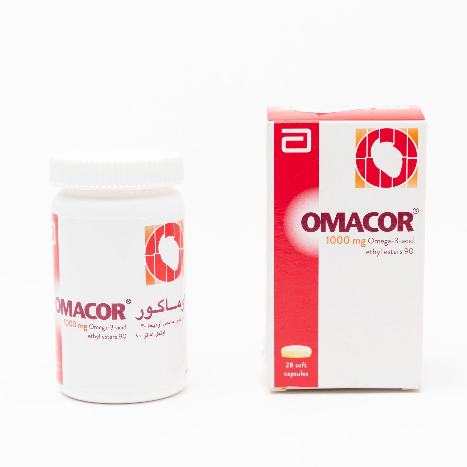 Omacor 1000mg Omega-3 Acid Ethyl Esters 90, 28 Capsules