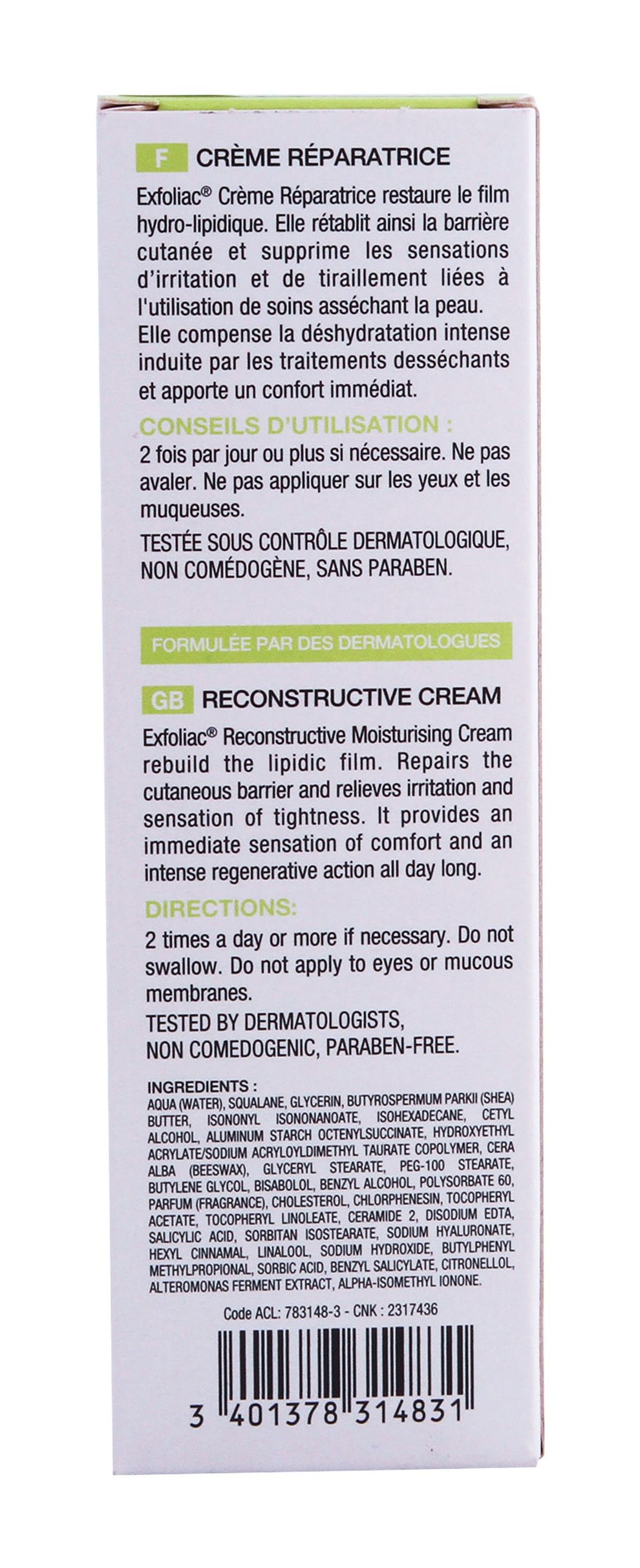 Noreva Exfoliac Reconstructive Face Cream, 40ml - Makkah Pharmacy