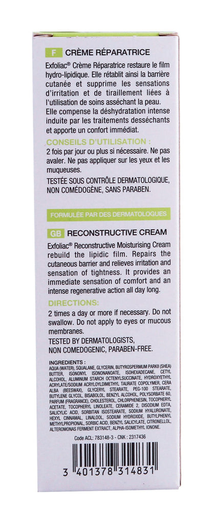 Noreva Exfoliac Reconstructive Face Cream, 40ml - Makkah Pharmacy
