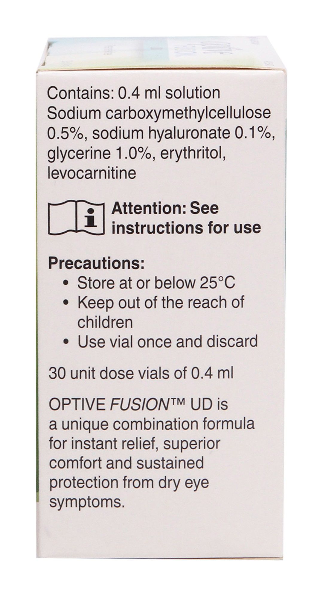 Optive Fusion UD Eye Drop Vials, 30x0.4ml - Makkah Pharmacy