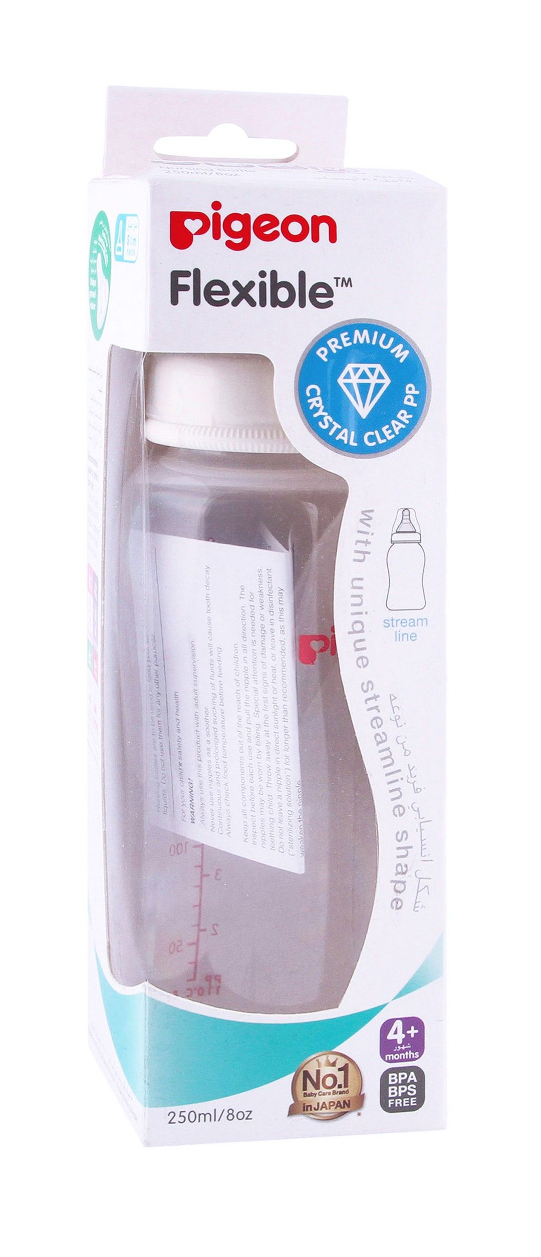 Pigeon Flexible 250ml Nursing Bottle (4+ Months), 1 Piece - Makkah Pharmacy