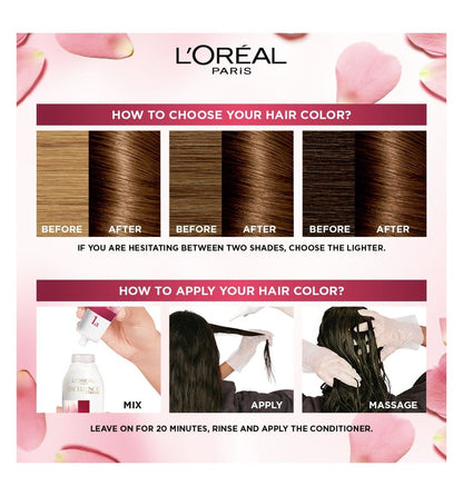 L'Oreal Excellence Triple Care Hair Color Cream Light Golden Brown 5.3, 1 Pack - Makkah Pharmacy