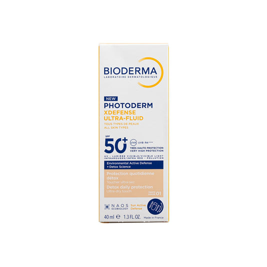 Bioderma Photoderm Xdefense Tinted Ultra Fluid Spf 50+ Sunscreen Lotion - 01, 40ml - Makkah Pharmacy
