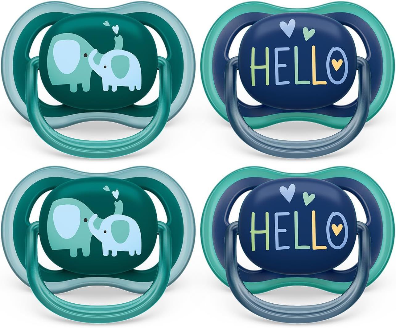 Philips Avent Boy Ultra Air Pacifier for 18+ Months, 2 Pieces - Makkah Pharmacy
