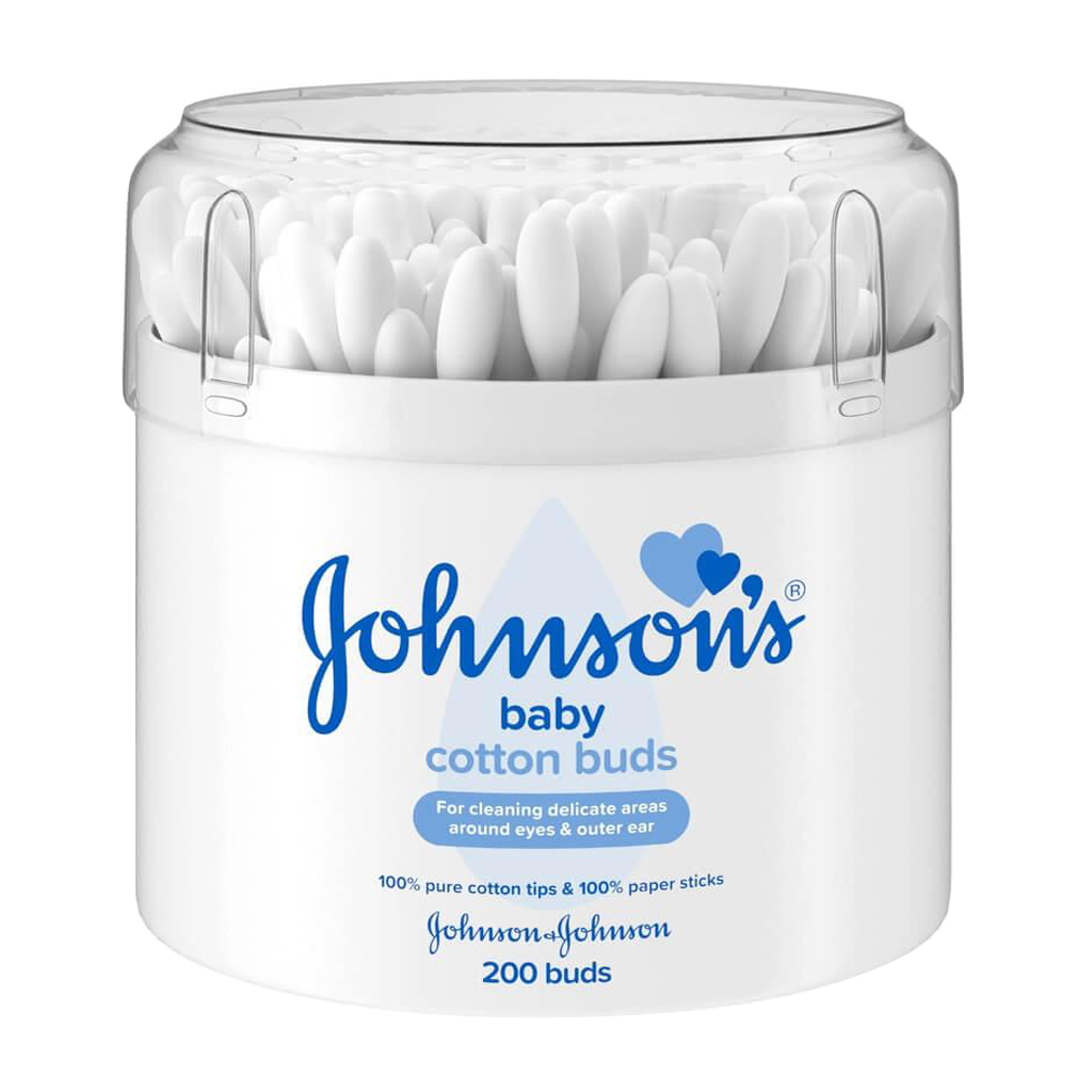 Johnson's Baby Cotton Swabs, 200 Pieces - Makkah Pharmacy