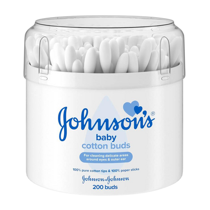Johnson's Baby Cotton Swabs, 200 Pieces - Makkah Pharmacy