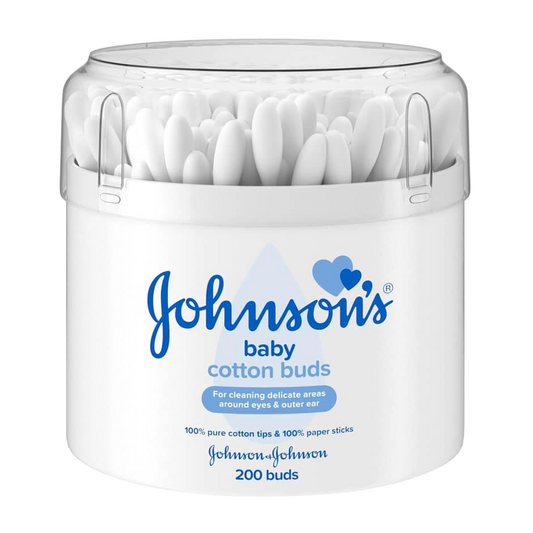 Johnson's Baby Cotton Swabs, 200 Pieces - Makkah Pharmacy