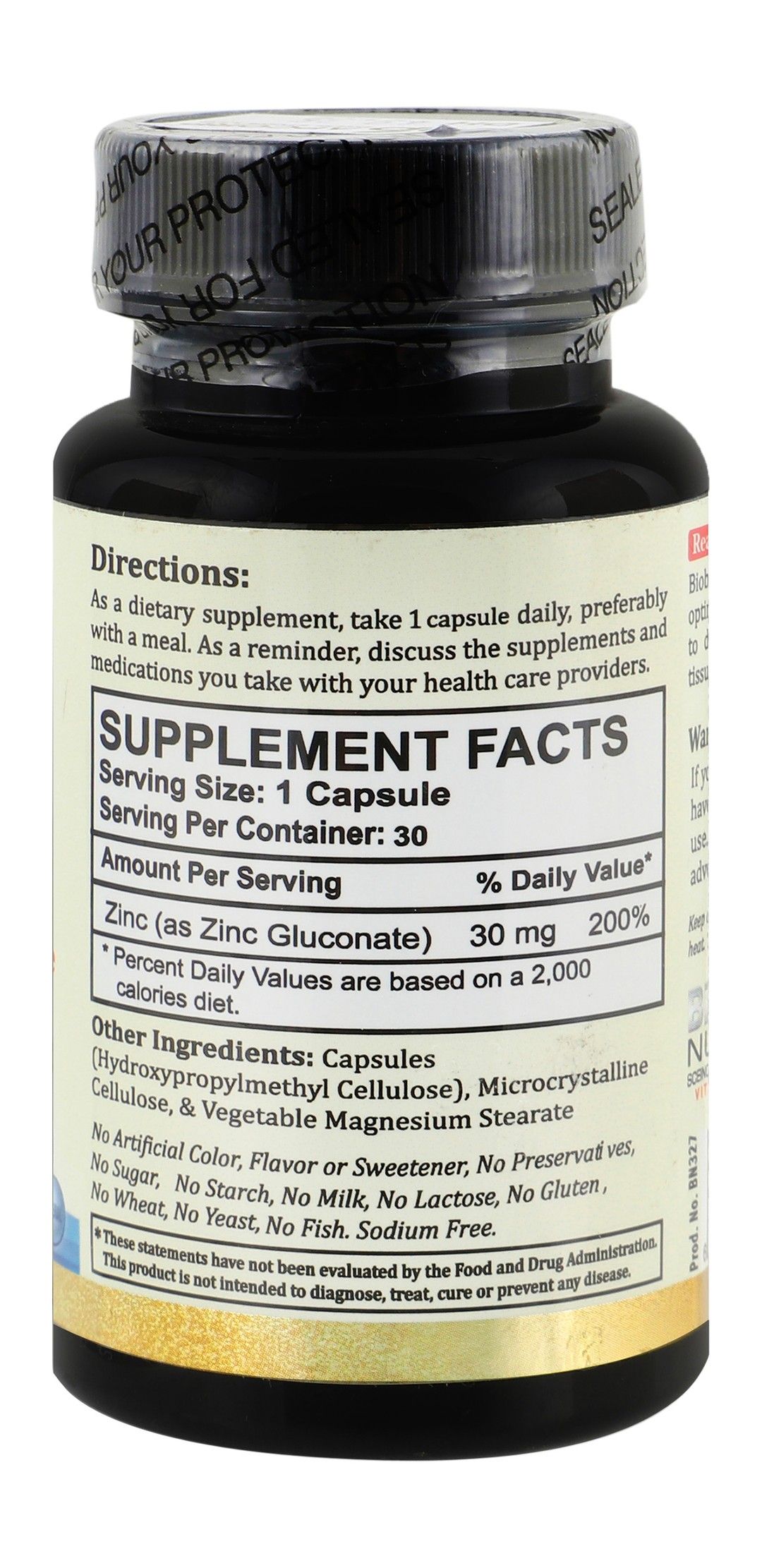 BIOBOLIC NUTRITION zinc 30mg 30s - Makkah Pharmacy